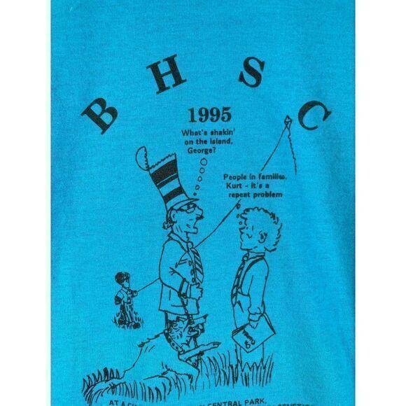 Vintage Huntington's Disease Cure Shirt Adult Large Unisex 1995 Research Blue - Picture 8 of 12